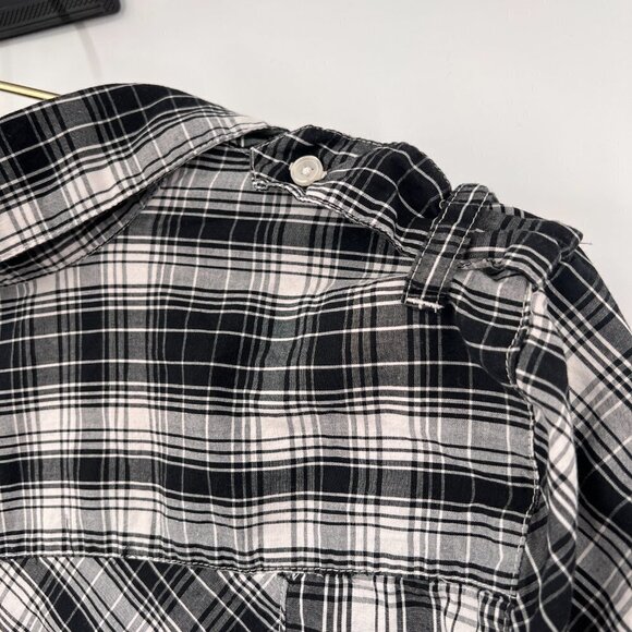 Norma Kamali Plus Plaid Short Sleeve Blouse/Tunic Women's XXL - Picture 6 of 8